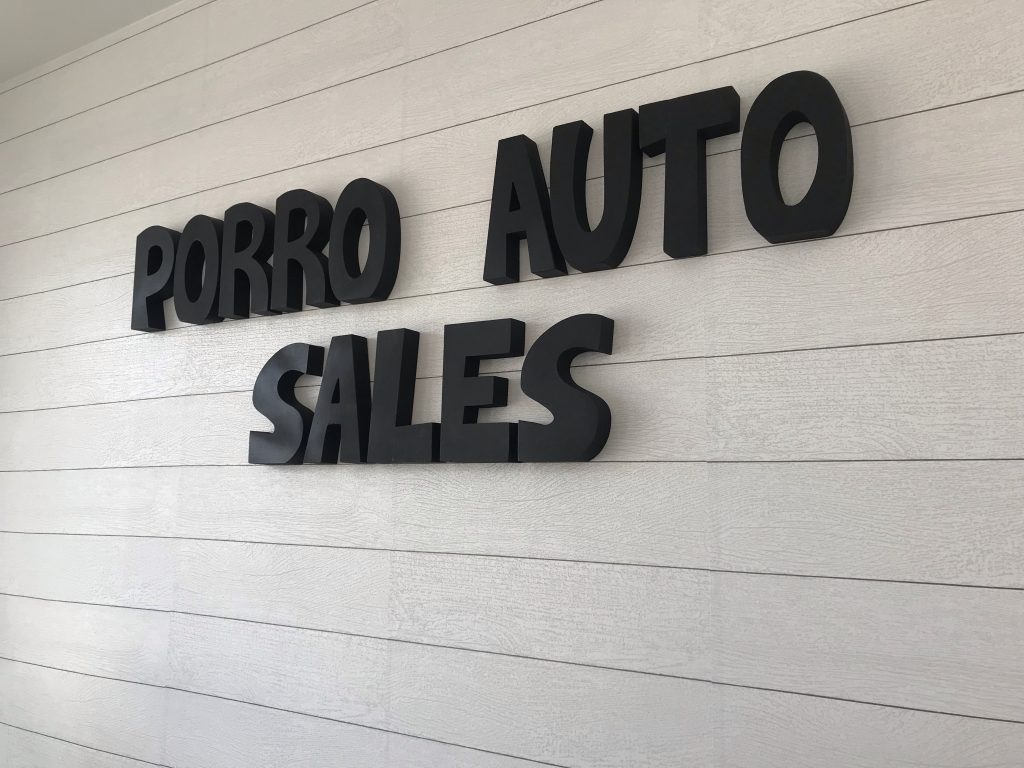 PORRO AUTO SALES Signage
