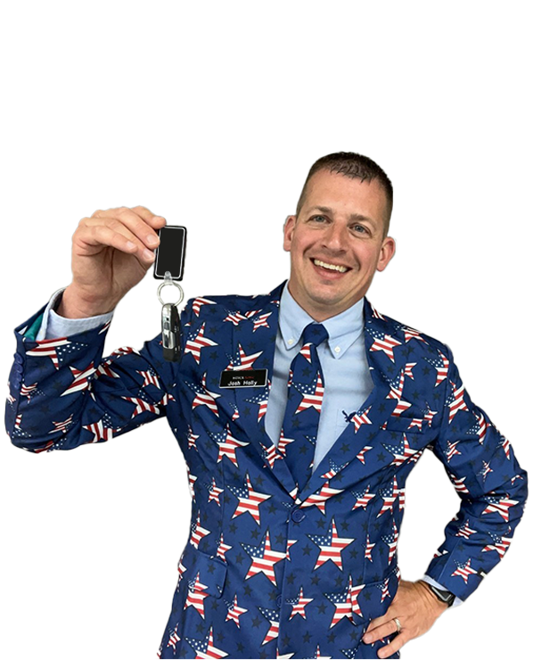 woman holding keys