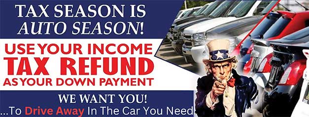 Tax Time Sale! Use your tax return as a down payment!