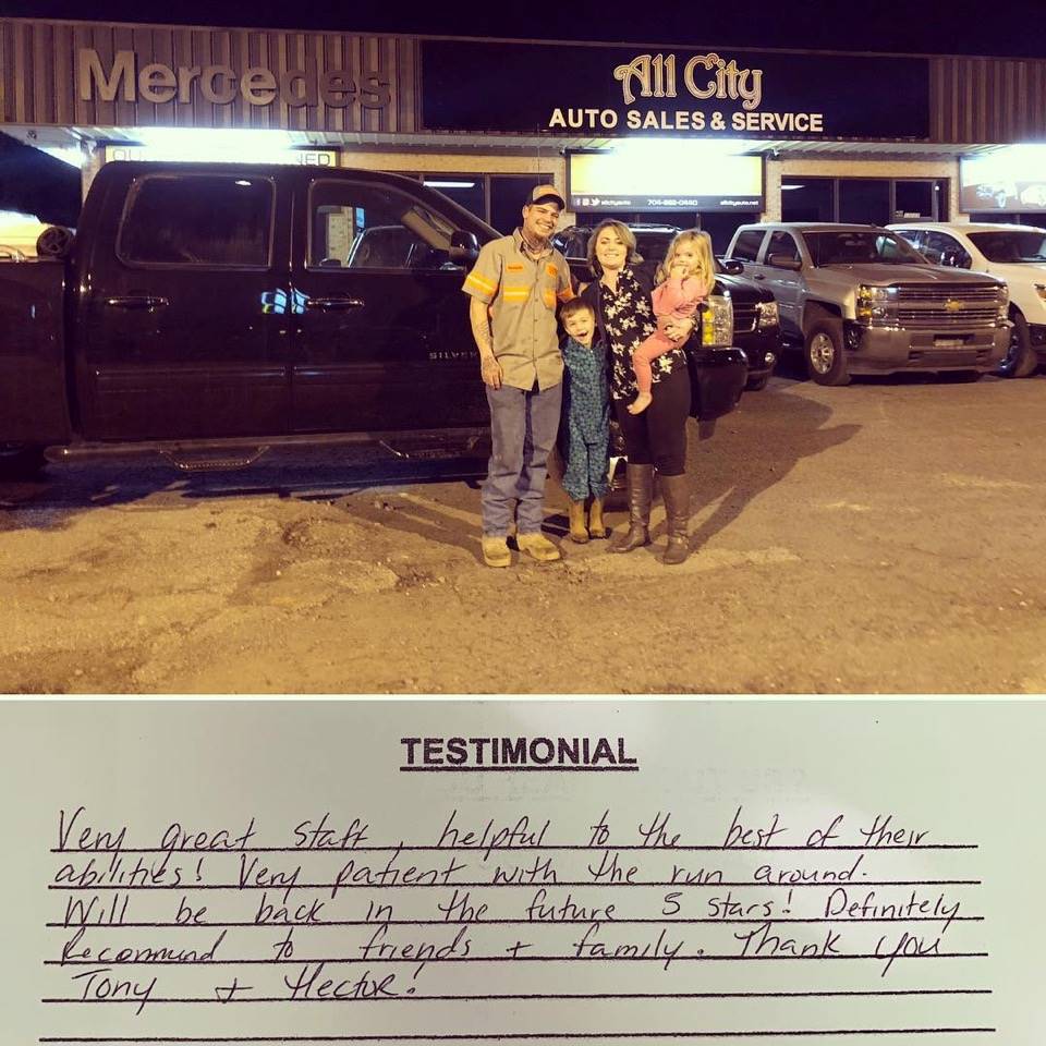 City Motors Jacksonville Ar >> Customer Testimonials All City Auto Sales In Indian Trail Nc City Motors Jacksonville Ar >> Customer Testimonials All City Auto Sales In Indian Trail Nc